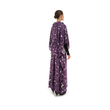 Load image into Gallery viewer, Hope Frill Silk Kaftan Purple Sweep - Concrete