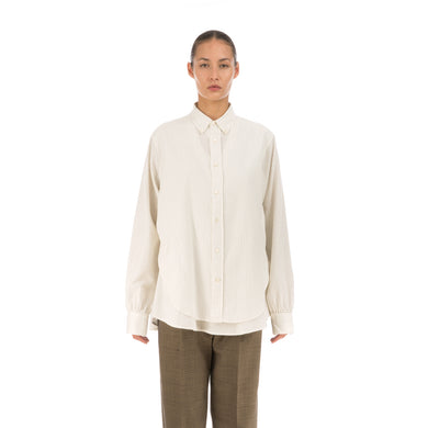 Hope Twice Shirt Off White - Pinstripe - Concrete
