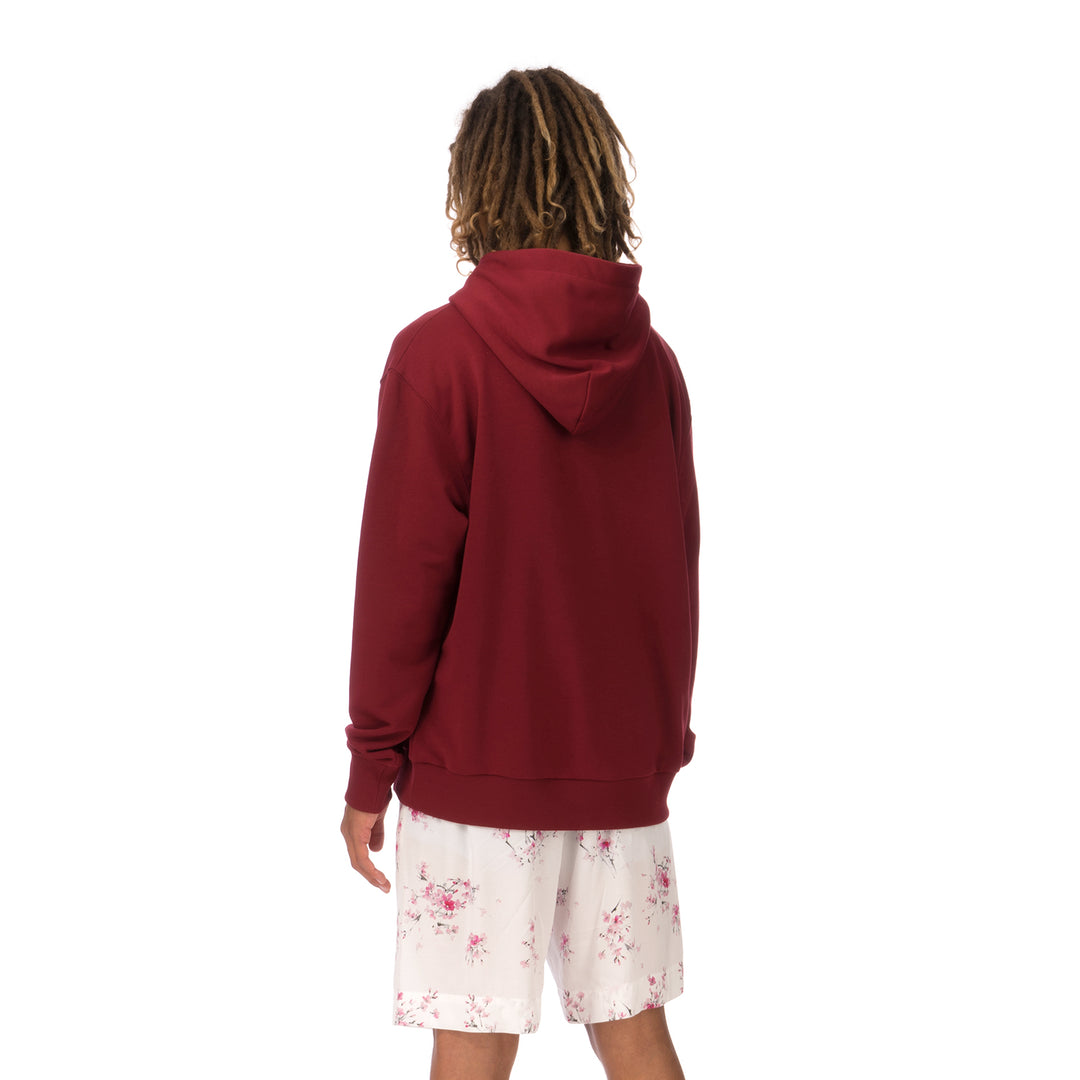 IH NOM UH NIT | Embroidered Koi Fish Hoodie Deep Red - Concrete