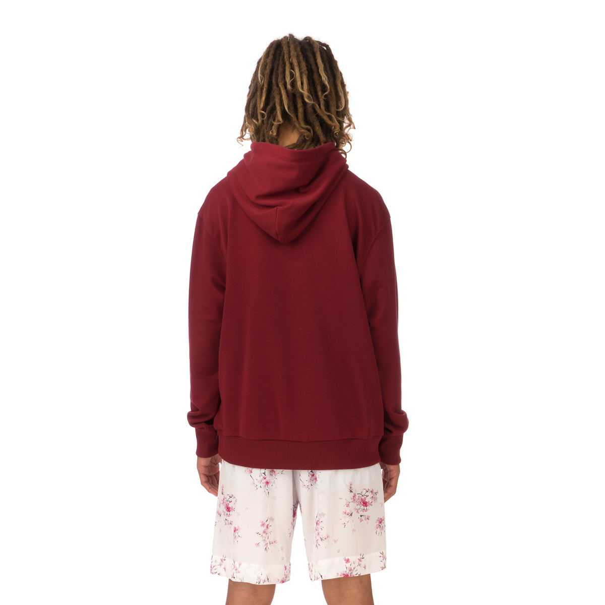 IH NOM UH NIT | Embroidered Koi Fish Hoodie Deep Red - Concrete