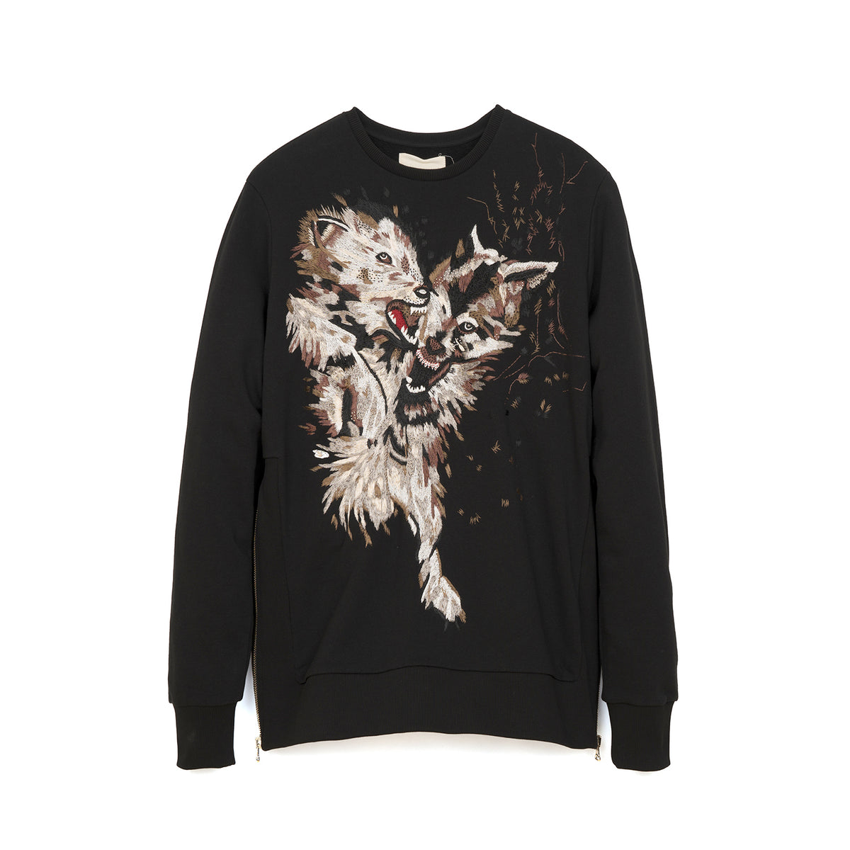 IH NOM UH NIT Embroidered Sweater - Pearls On The Back Black - Concrete