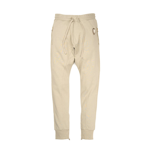 IH NOM UH NIT | Embroidered Sweatpants - Crest App On Front Taupe - Concrete