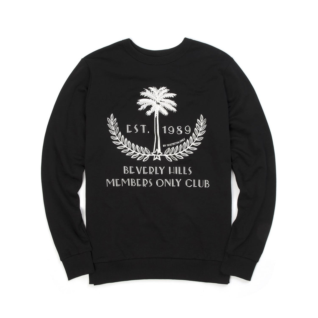 IH NOM UH NIT Embroidered 'Palm' Sweatshirt Black - Concrete