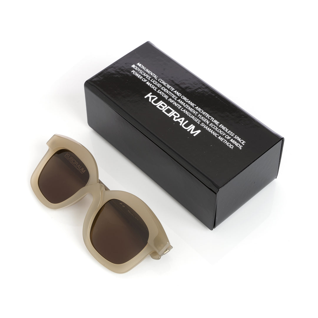 KUBORAUM | Sunglasses & Case K7 50-22 AR Musk - Concrete