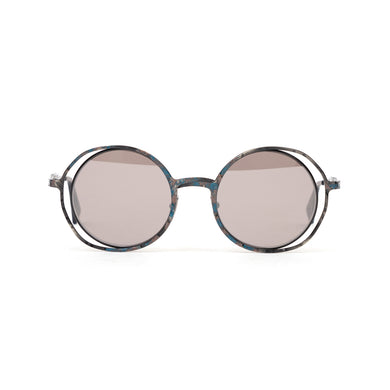 KUBORAUM | Sunglasses & Case H10 48-21 BG Silver - Concrete