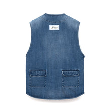 Load image into Gallery viewer, LC23 | Multitasca Denim Gilet Blue - Concrete