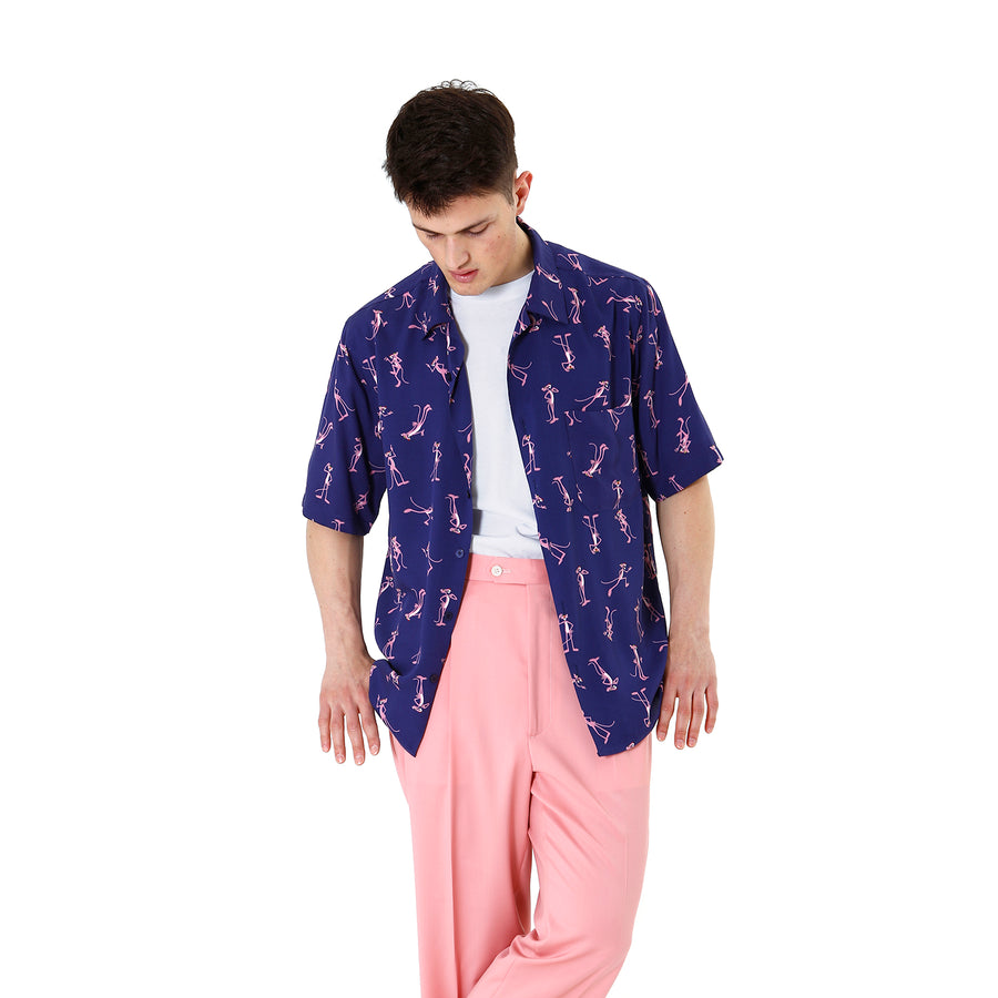 LC23 | Hawaiian Pantera Shirt Navy - Concrete
