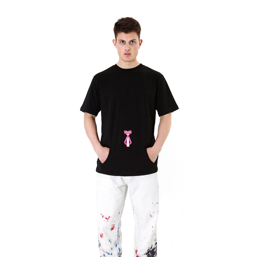 LC23 | Pantera Embroidered Marsupio T-Shirt Navy - Concrete