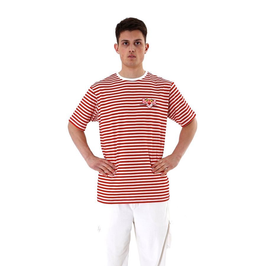 LC23 | Pantera Stripes T-Shirt Cream / Red - Concrete