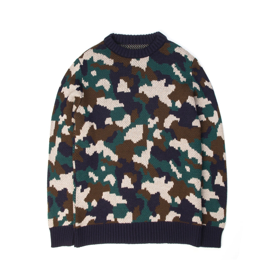 LC23 | Camouflage Jaquard Sweater - Concrete