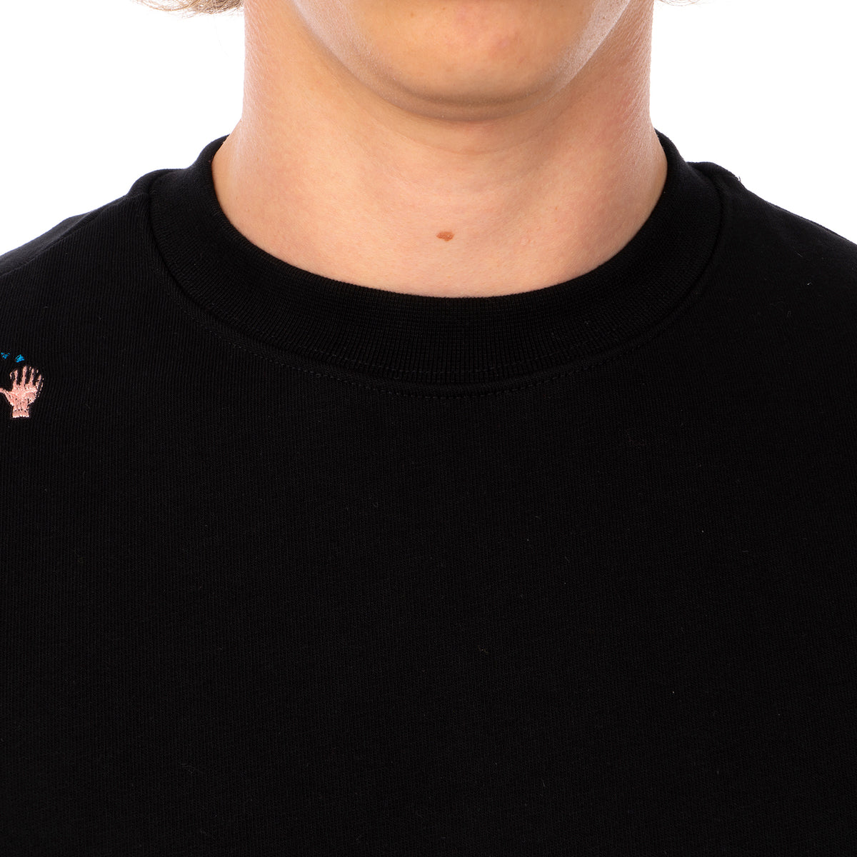 LC23 | Emoji Multi Embroidered Sweatshirt Black - Concrete