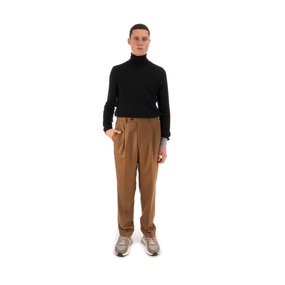 LC23 | Flanella Trousers Camel - Concrete