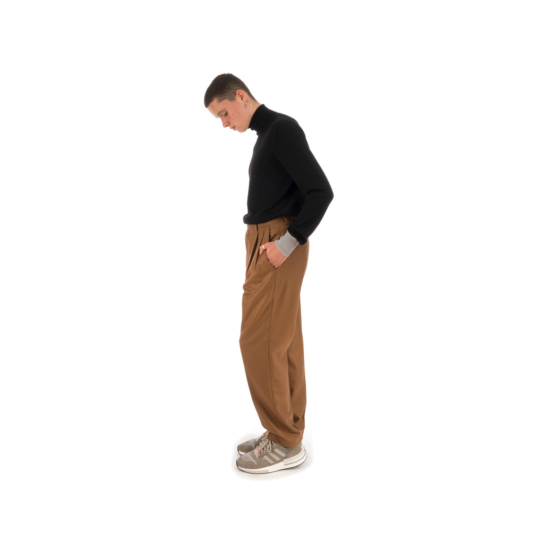 LC23 | Flanella Trousers Camel - Concrete