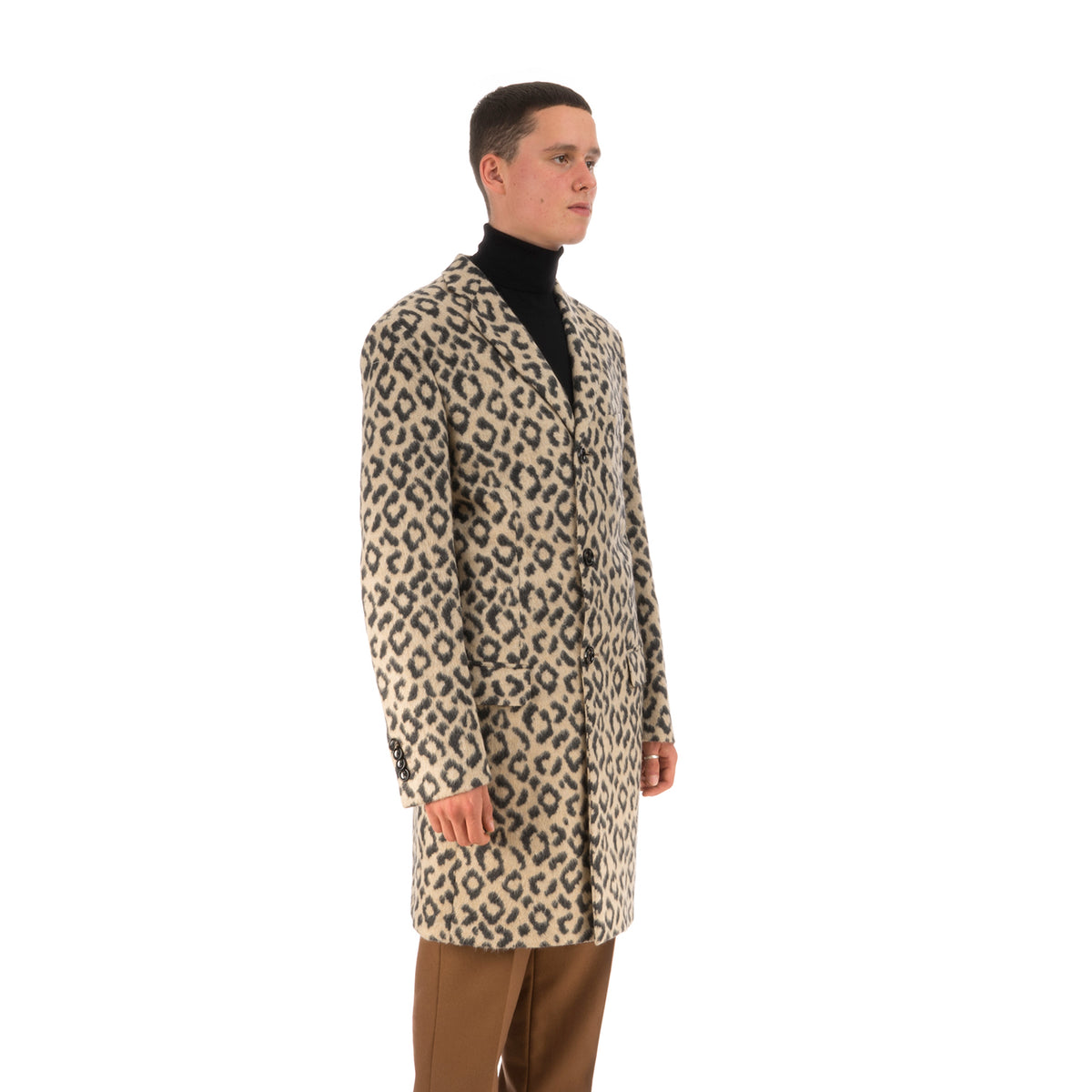 LC23 | Leopardo Jersey Coat Multi - Concrete