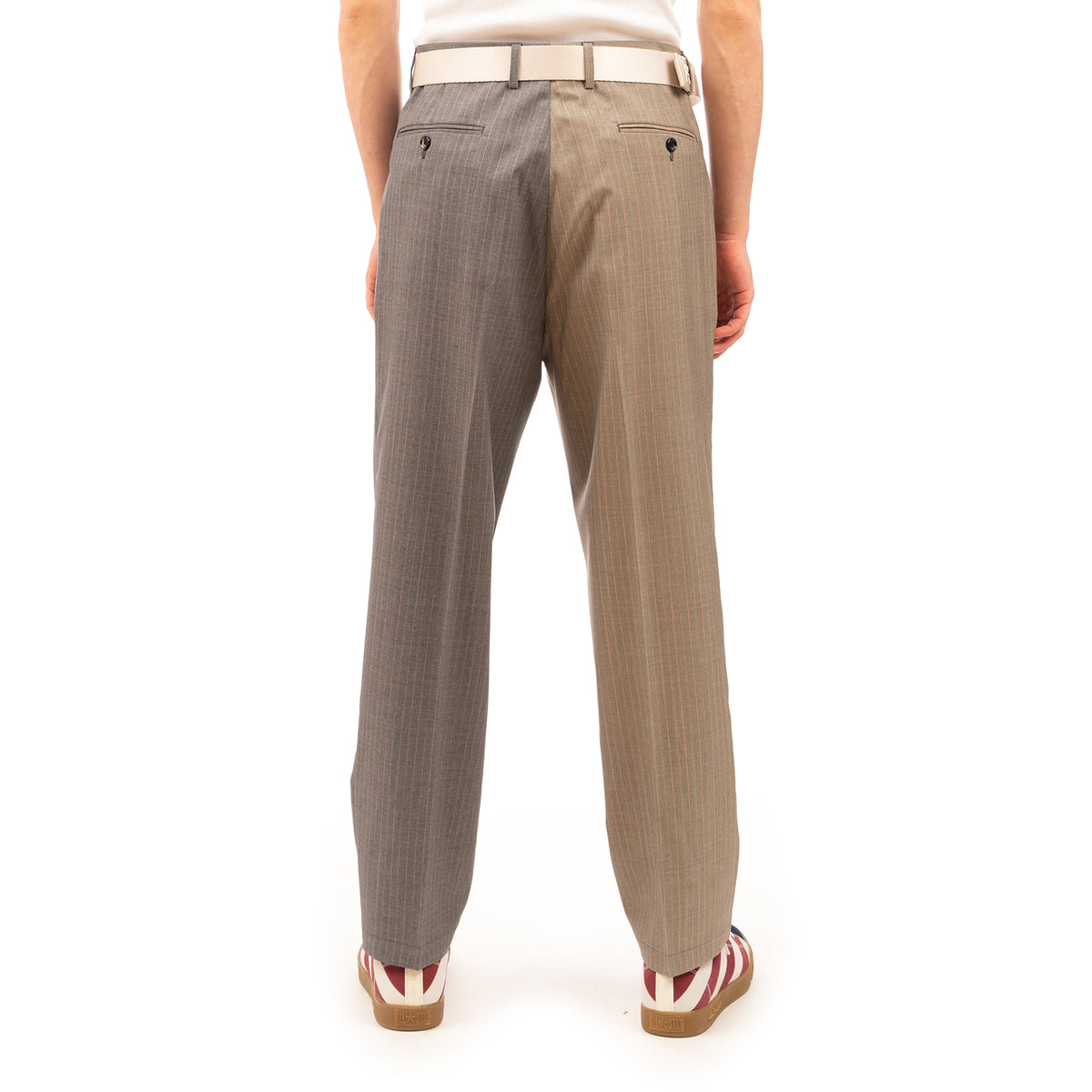 LC23 | 2 Colors Gessato Trousers Grey - Concrete