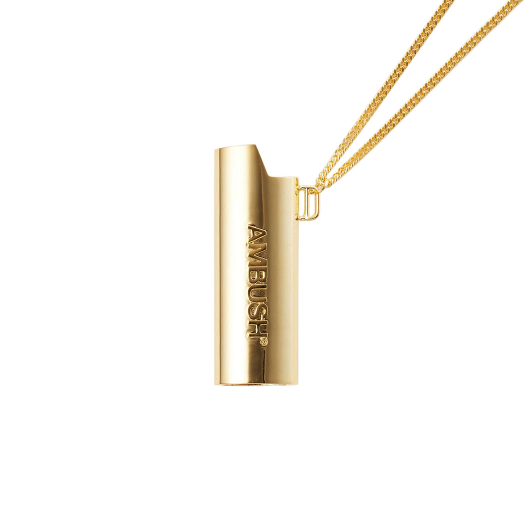 AMBUSH | Logo Lighter Case Necklace Gold - Concrete