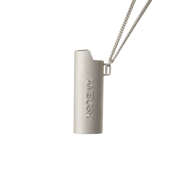 AMBUSH | Logo Lighter Case Necklace Silver - Concrete