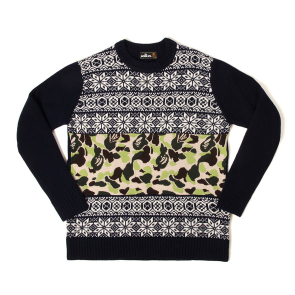 Mr. Bathing Ape ABC Jacquard Knit Navy - Concrete