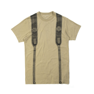 maharishi | Slim T-Shirt Mimic Pack Straps Olive Marl - Concrete