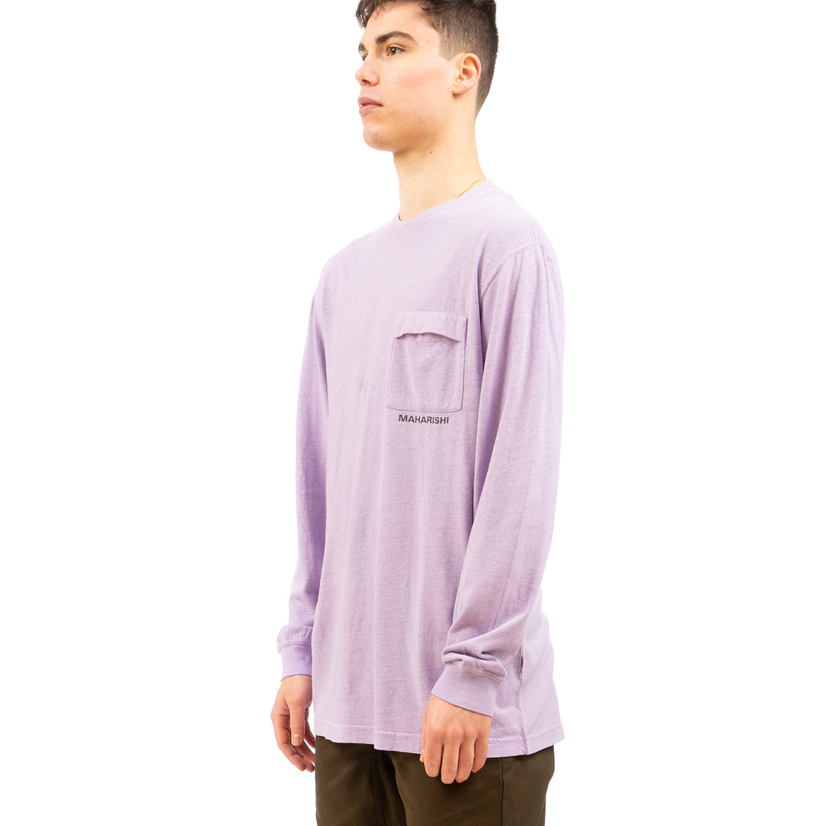 maharishi | 7007 Hemp L/S T-shirt HOCJ 200 Lavender - Concrete