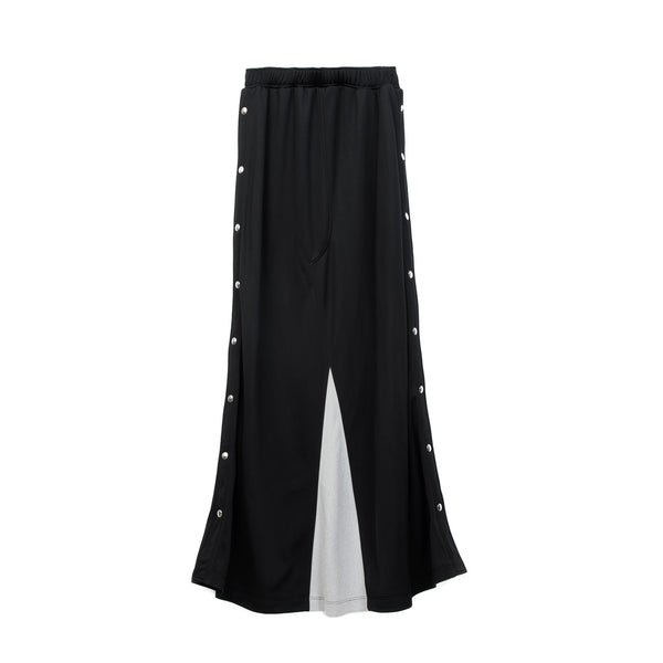 Marios Open Side Long Skirt Black - Concrete