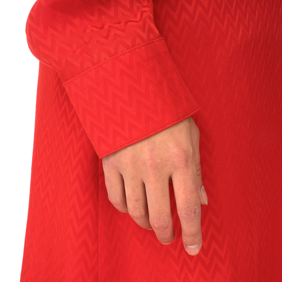 Marios Asymmetric Dress w/ Seperate Sleeves Red - Concrete