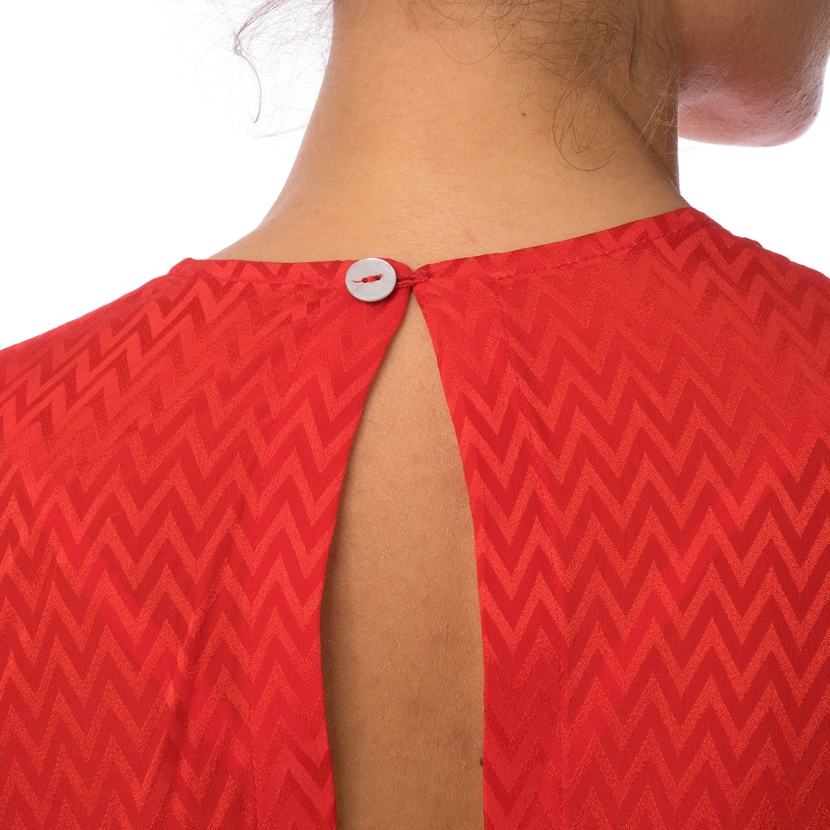 Marios Asymmetric Dress w/ Seperate Sleeves Red - Concrete
