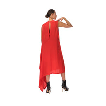 Load image into Gallery viewer, Marios Asymmetric Dress w/ Seperate Sleeves Red - Concrete