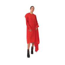 Load image into Gallery viewer, Marios Asymmetric Dress w/ Seperate Sleeves Red - Concrete