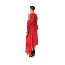Load image into Gallery viewer, Marios Asymmetric Dress w/ Seperate Sleeves Red - Concrete