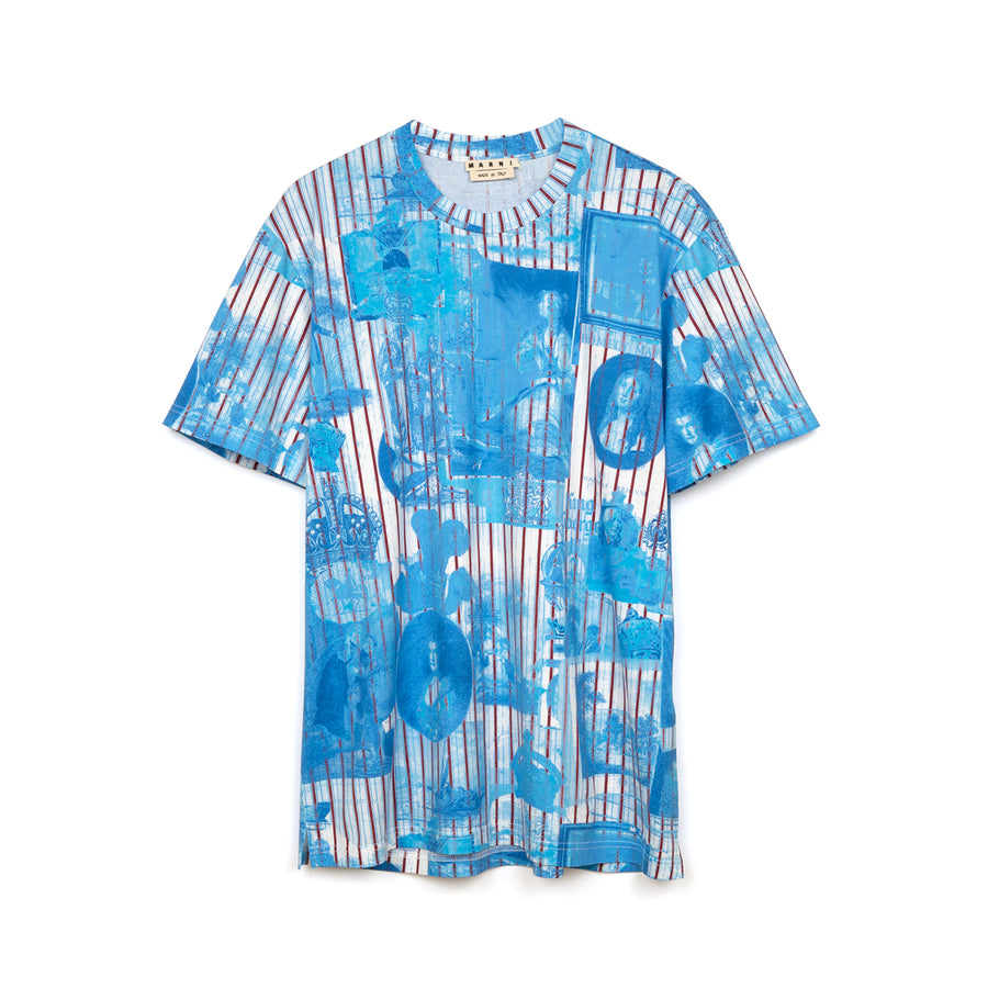 Marni | T-Shirt Light Blue - HUMU0013S0 - Concrete