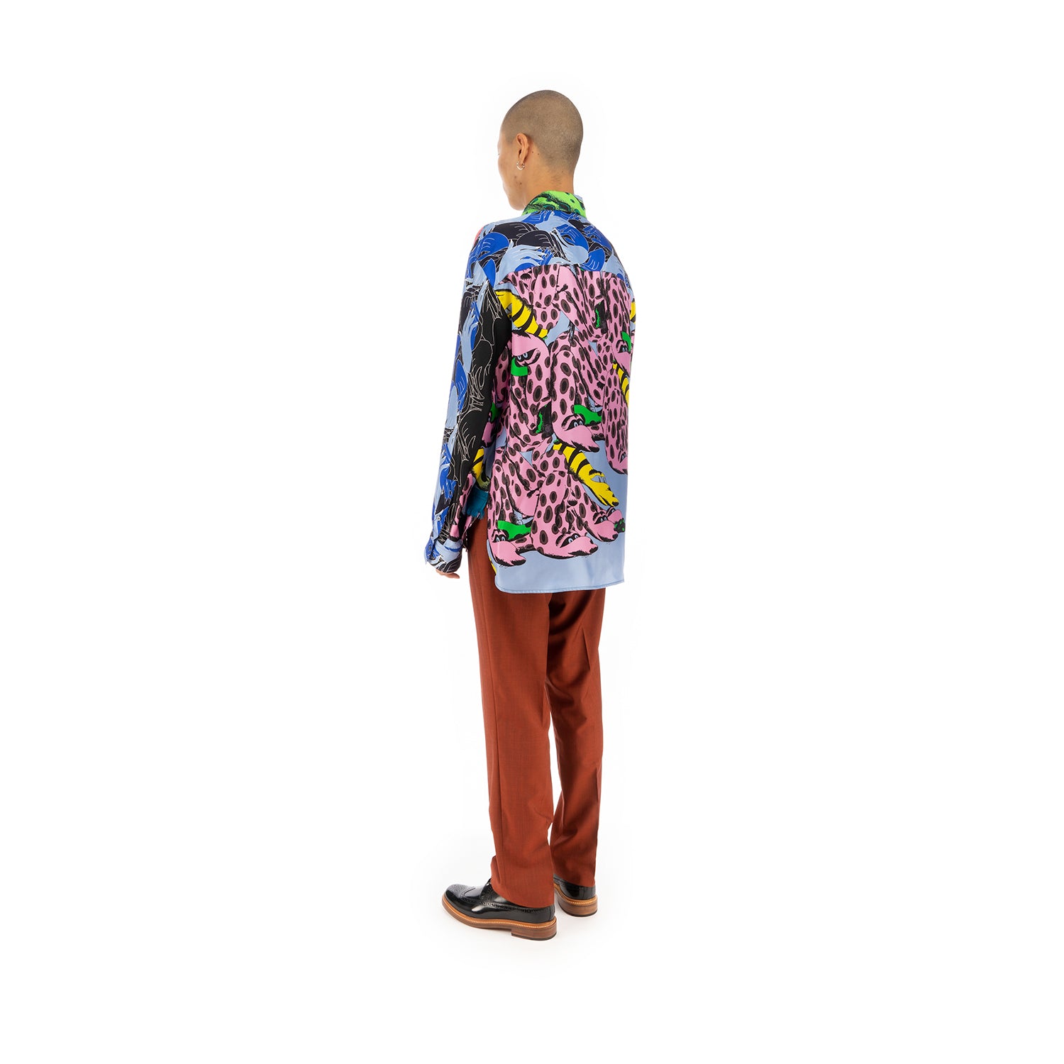 MARNI x BRUNO BOZZETTO Size M Multi-Color Print Silk Raw Edge Oversized  Short Sleeve Shirt – Sui Generis Designer Consignment