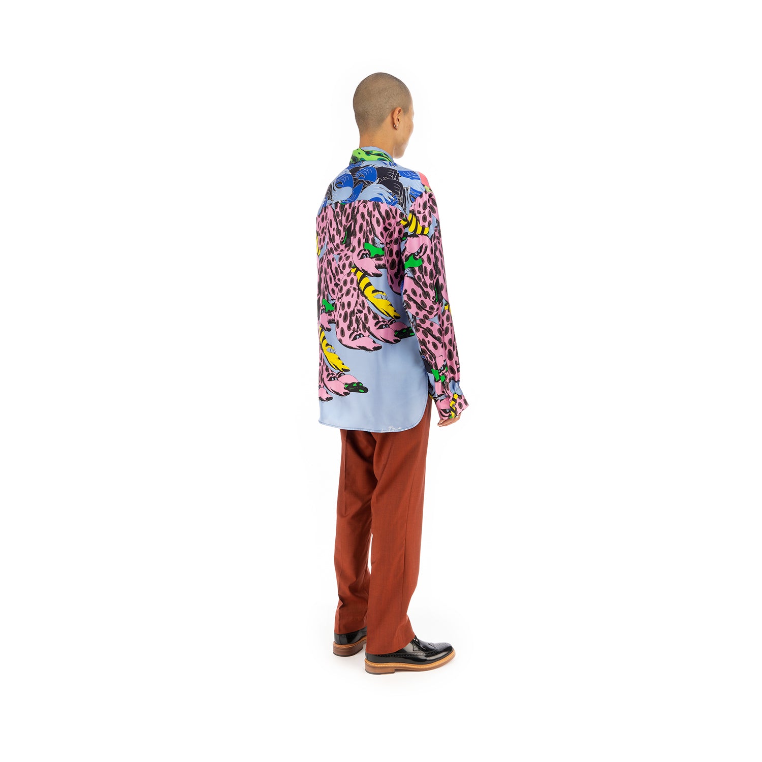 MARNI x BRUNO BOZZETTO Size M Multi-Color Print Silk Raw Edge Oversized  Short Sleeve Shirt – Sui Generis Designer Consignment