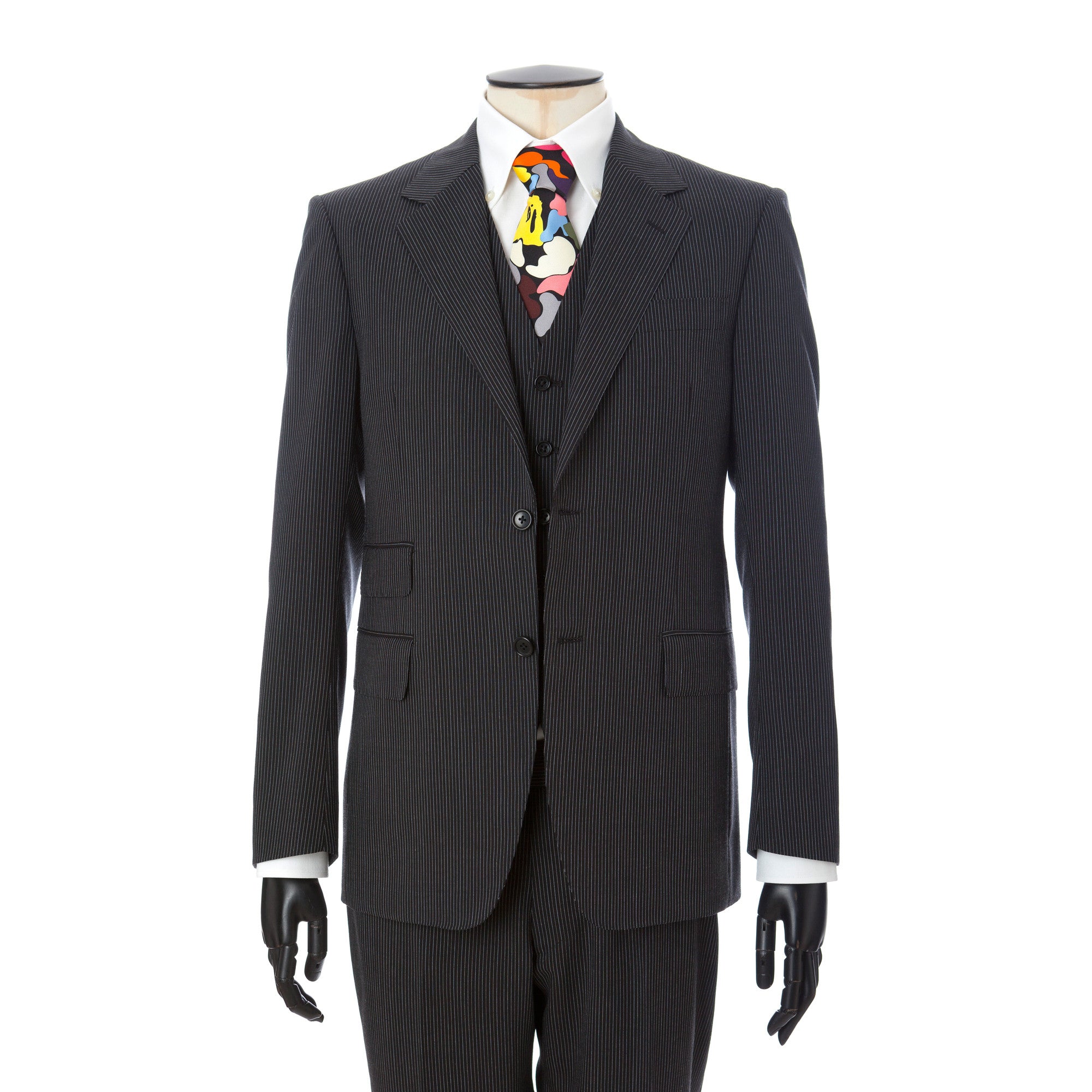 Mr. Bathing Ape Pin Stripe Classic British 3pcs Suit Black – Concrete