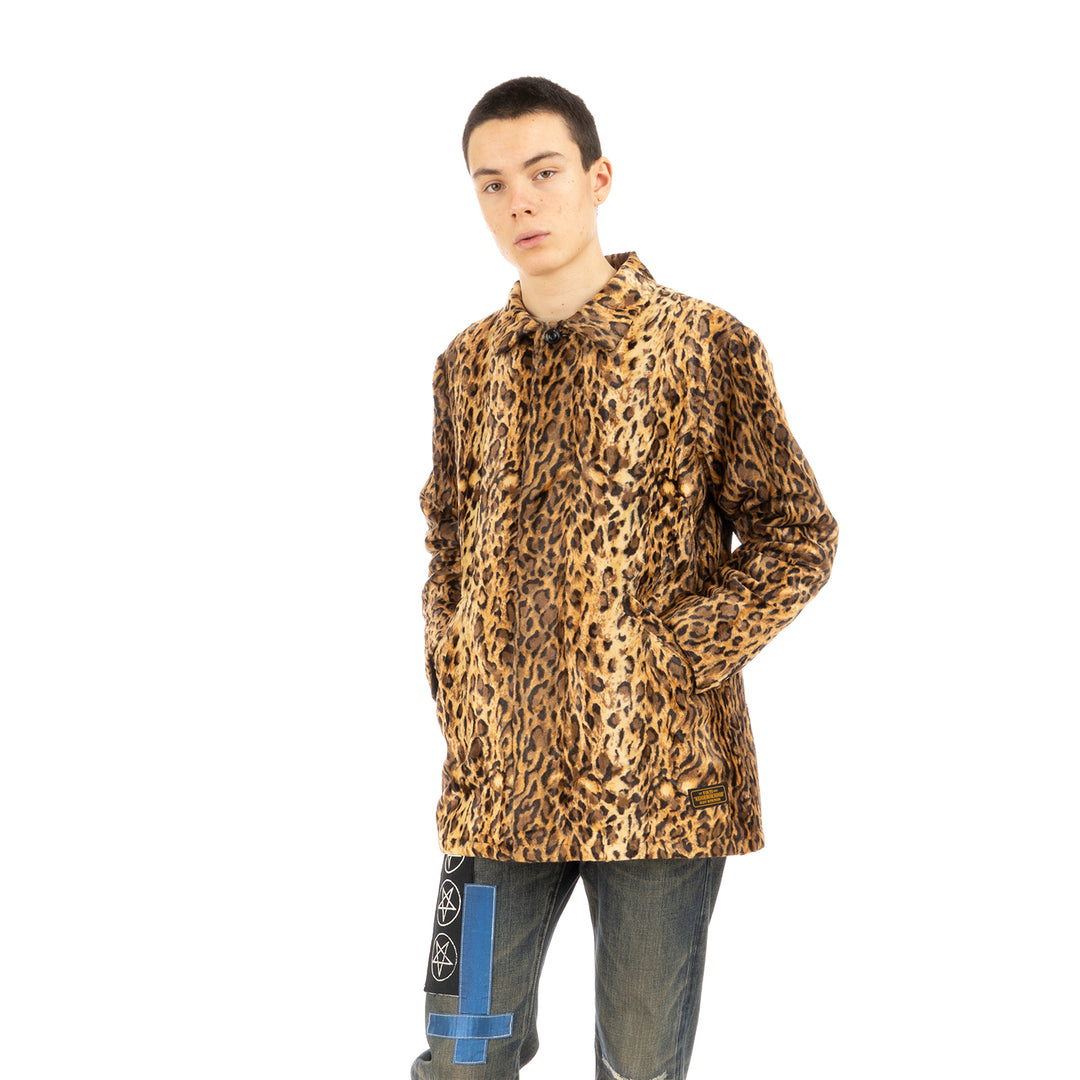 NEIGHBORHOOD | B.C. FUR / R-COAT Coat Leopard - Concrete