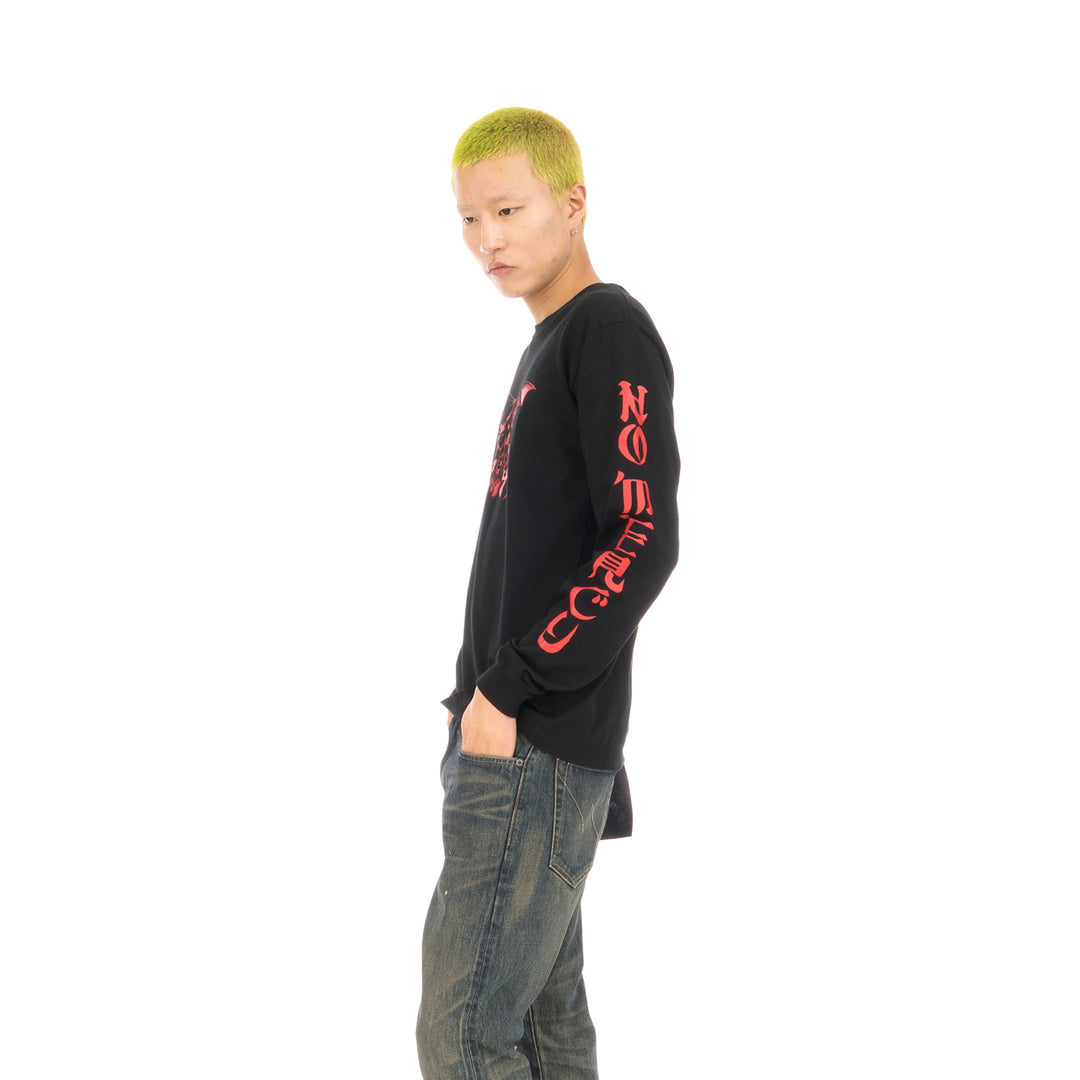 NEIGHBORHOOD | NO MERCY-1 / C-Tee .LS Black / Red - Concrete