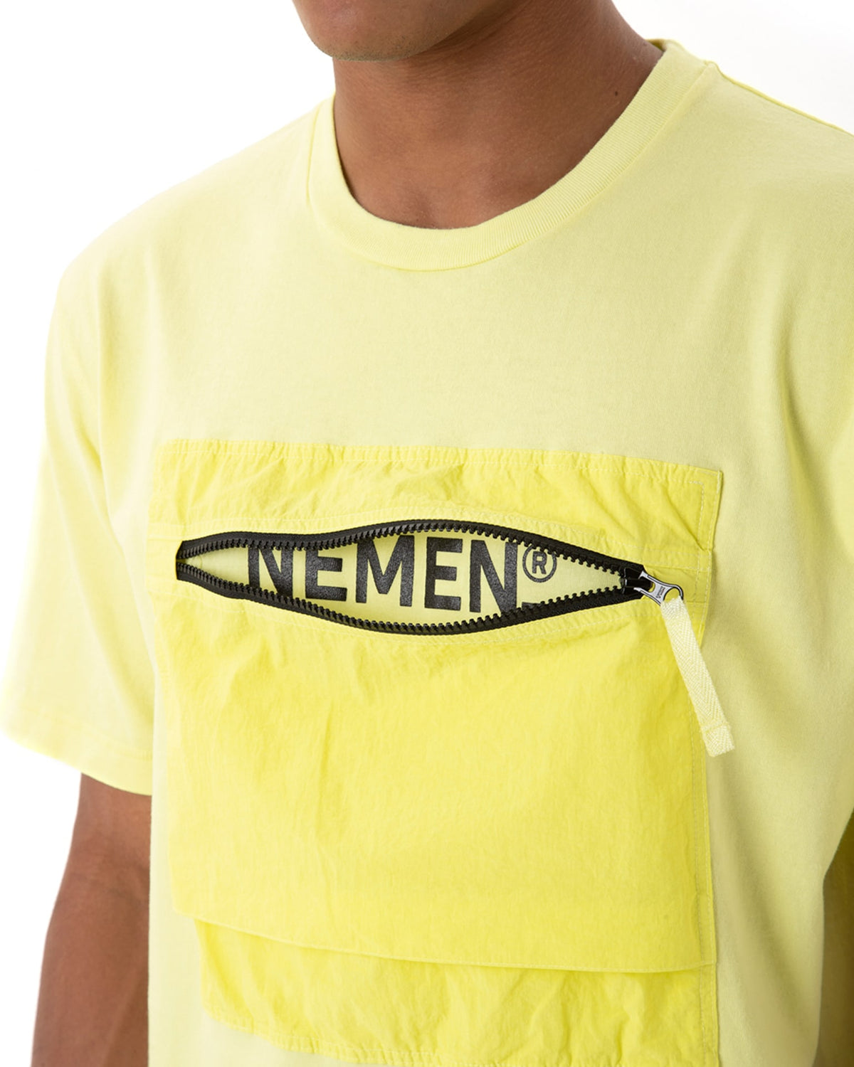NEMEN | Kel Chest Pocket T-Shirt Kevlar Yellow - Concrete