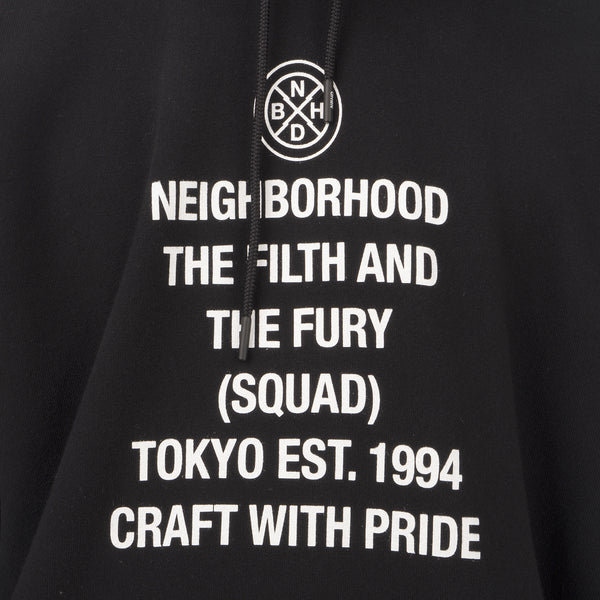 NEIGHBORHOOD | Tight / C-Hooded .LS Black - Concrete