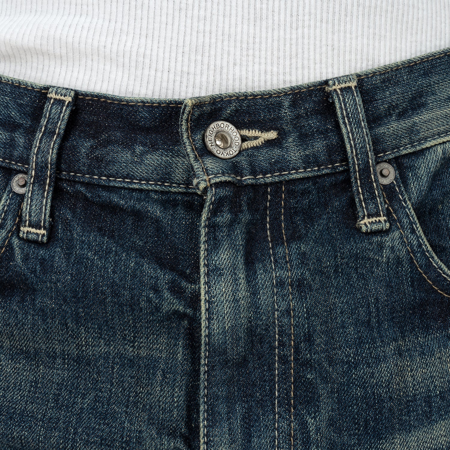 NEIGHBORHOOD | Washed. DP-Narrow / 14OZ PT Indigo | Concrete