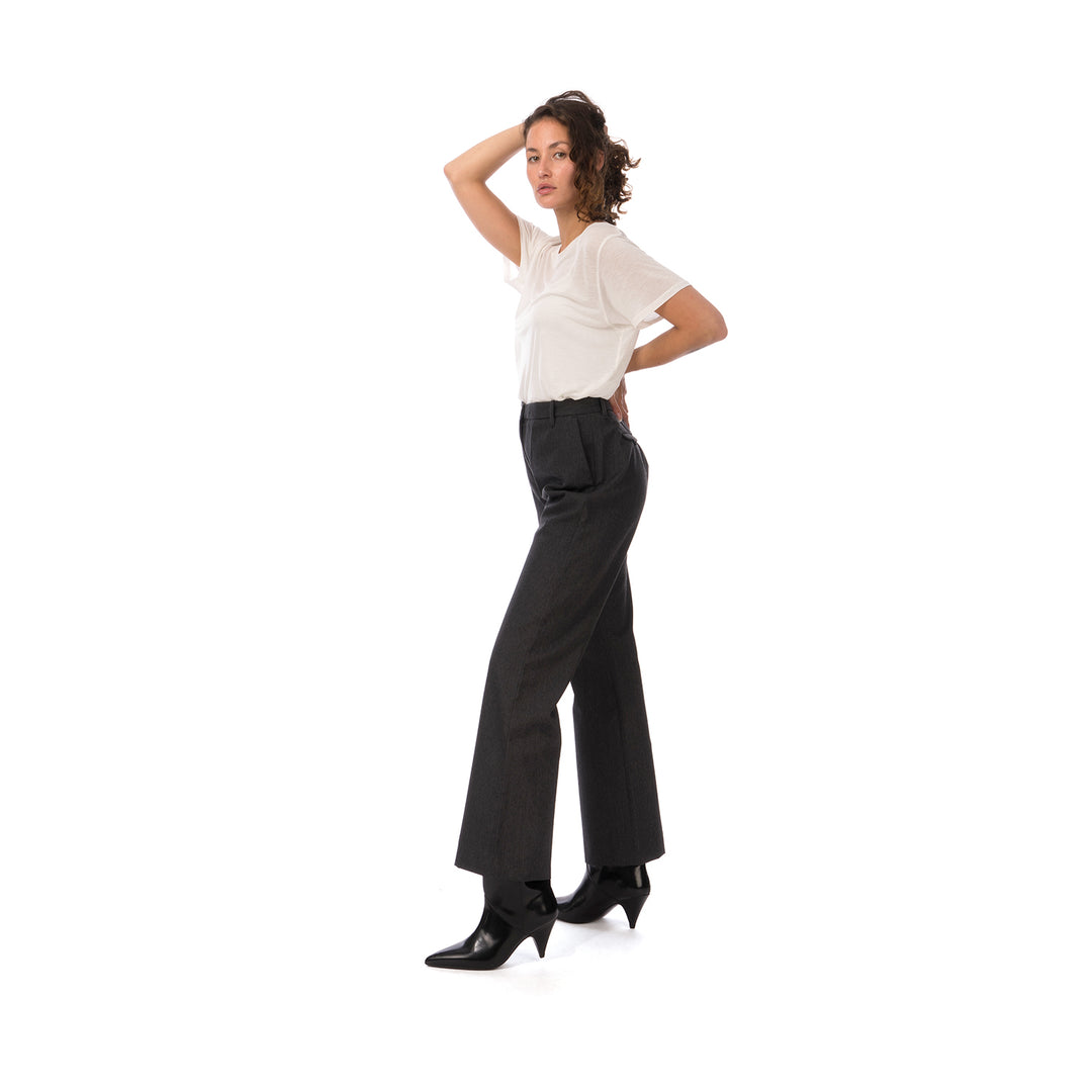 nine:inthe:morning W 'Deep' Palazzo Pants Dark Grey - Concrete