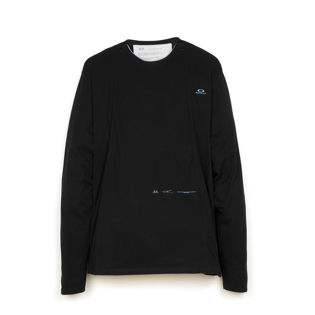 OAKLEY by Samuel Ross | Skydiver Zipped L/S T-Shirt Black - Concrete