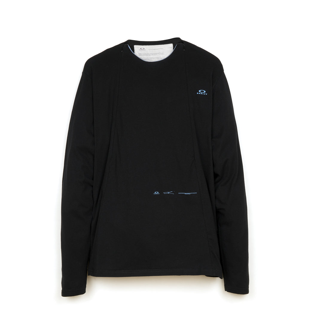 OAKLEY by Samuel Ross | Skydiver Zipped L/S T-Shirt Black - Concrete