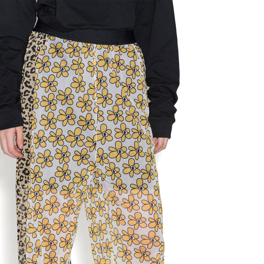 Perks and Mini (P.A.M.) | Kissing Frogs Mesh Trousers Animal Daisies - Concrete