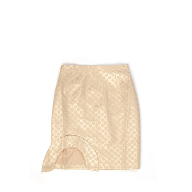 Peter Jensen | W Dot Jacquard Cut Frill Pencil Skirt Gold - Concrete