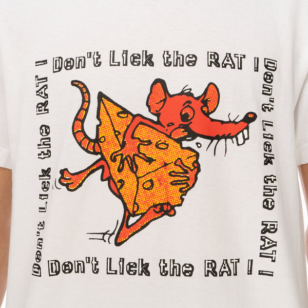 Poggy's Box | Don't Lick The Rat T-Shirt White - Concrete