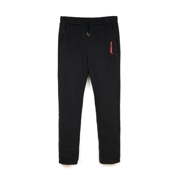 Polythene* Optics | Fleece Tracksuit Trouser Black - Concrete