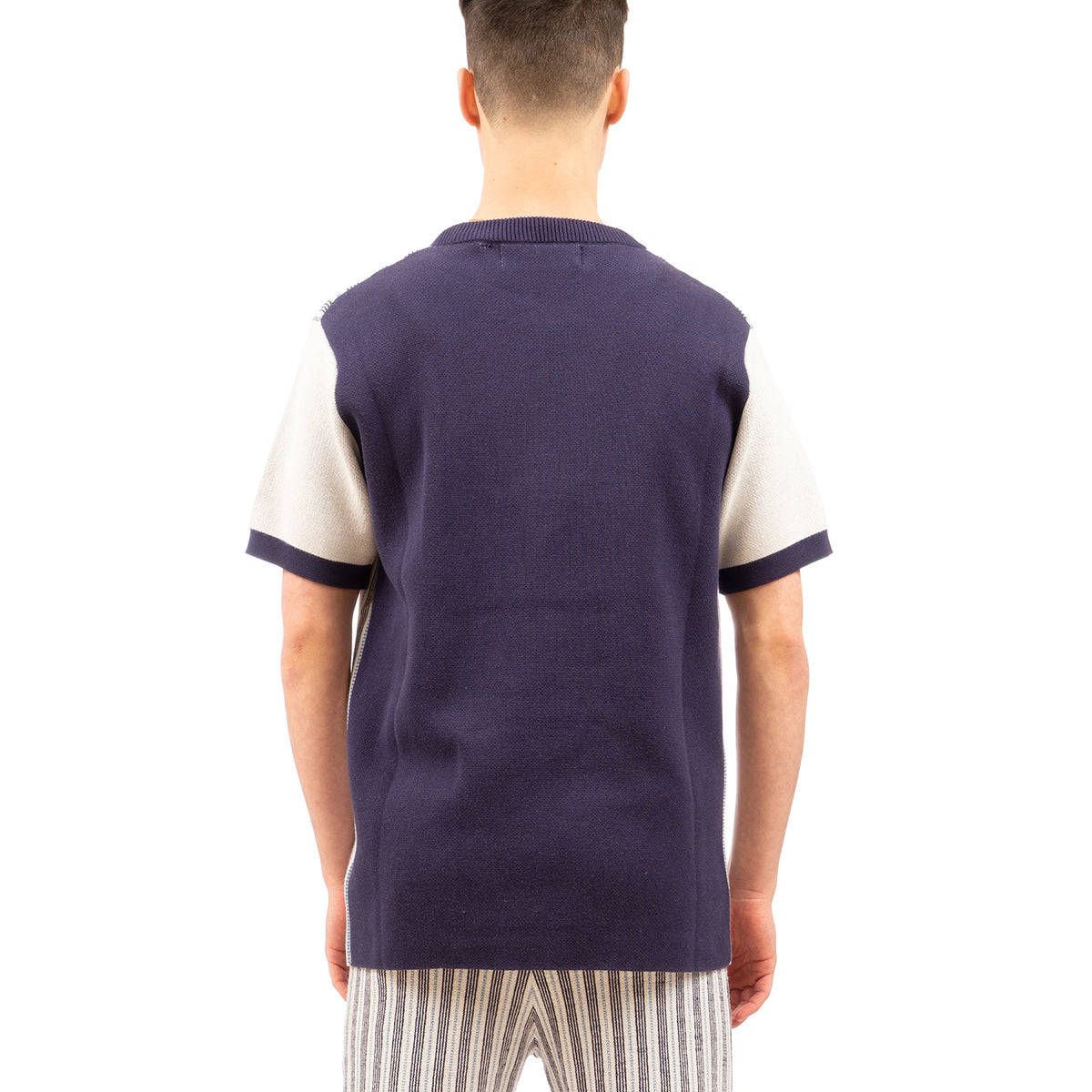 Propaganda Agency | Front Stripe Sweater T-Shirt Navy - Concrete