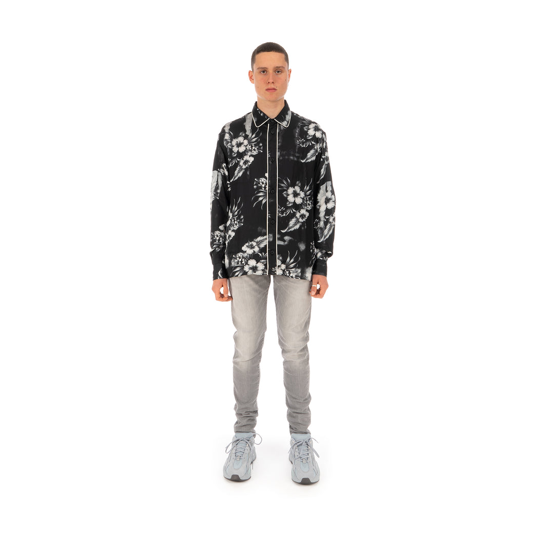 REPRESENT | Dinner Shirt Monochrome Floral | Concrete