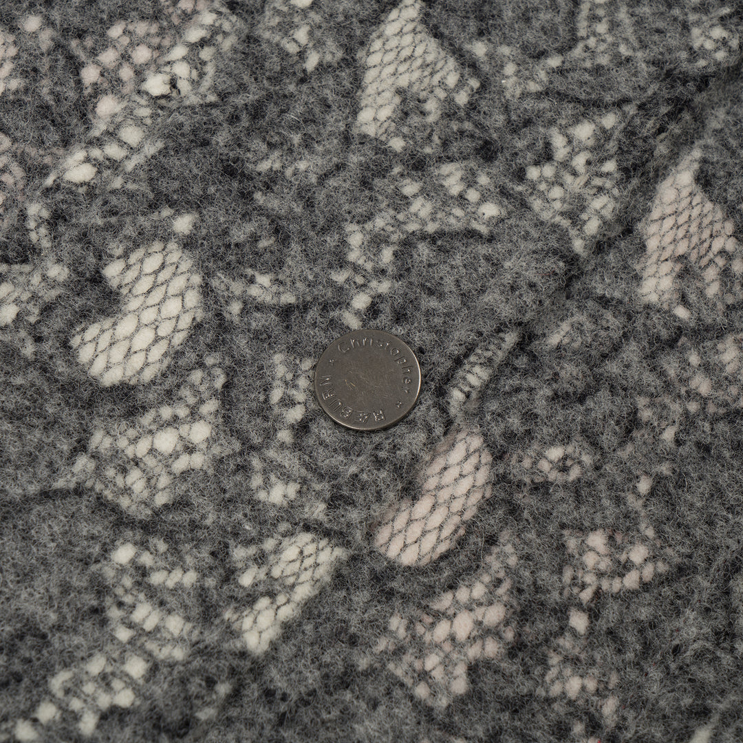 Christopher Raeburn W Lace Wool Pop Parka Grey - Concrete