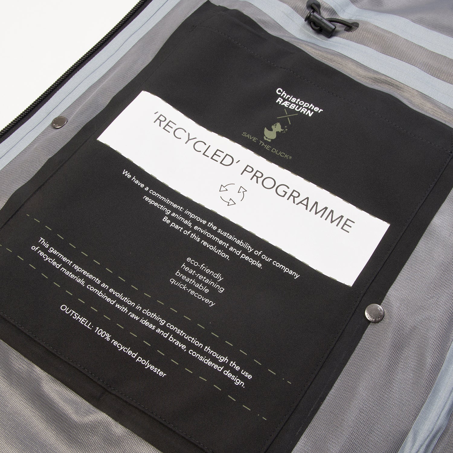 ジャケット・アウター Christopher Raeburn x Save The Duck jkt Christopher Raeburn | x Save The Duck Woven Coat Black | Concrete